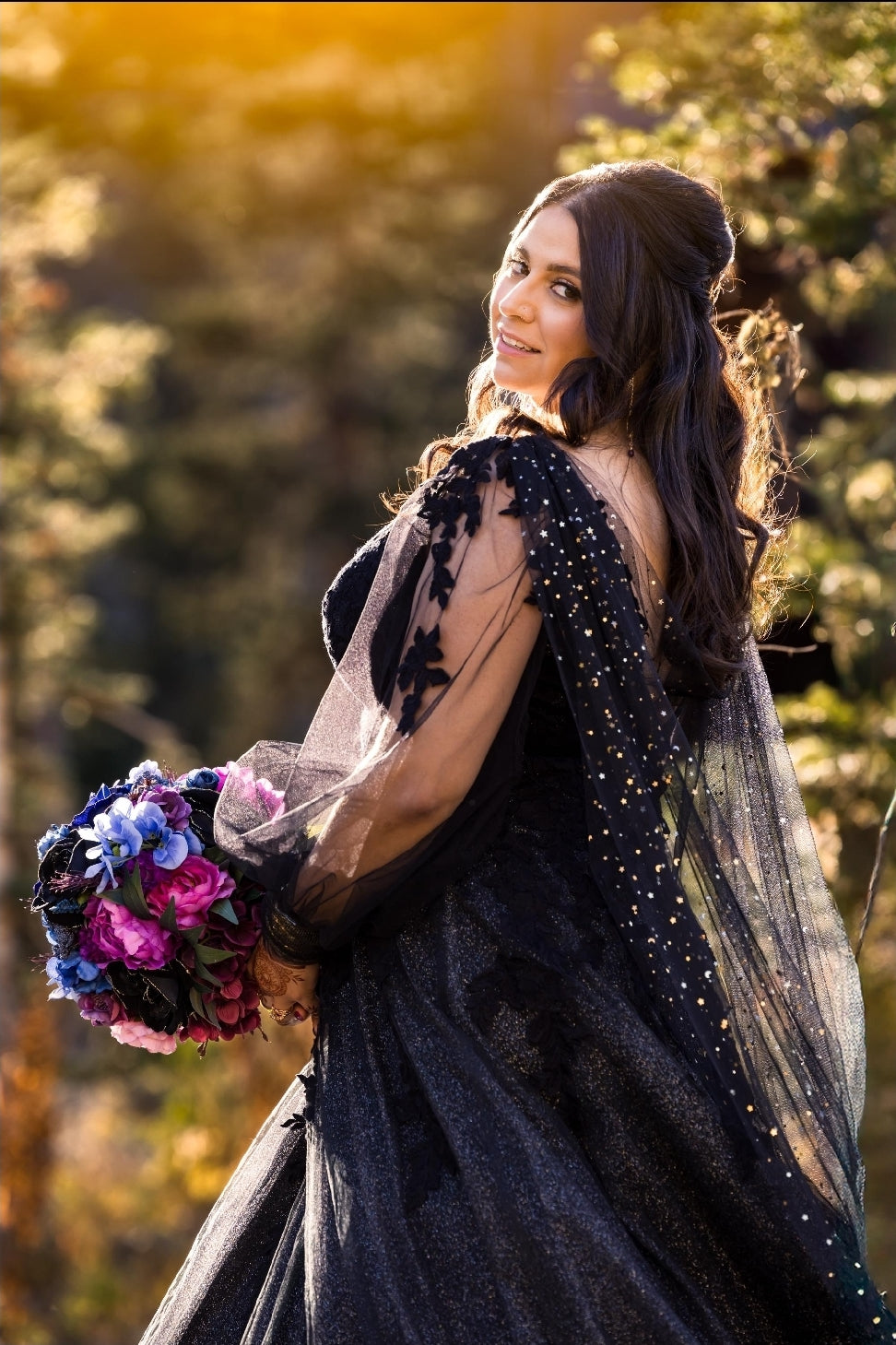 The Nyx Black Celestial Wedding Cape