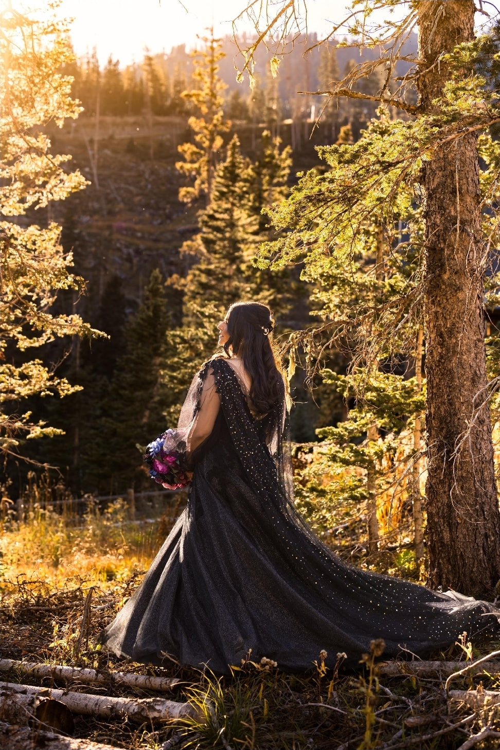 The Nyx Black Celestial Wedding Cape