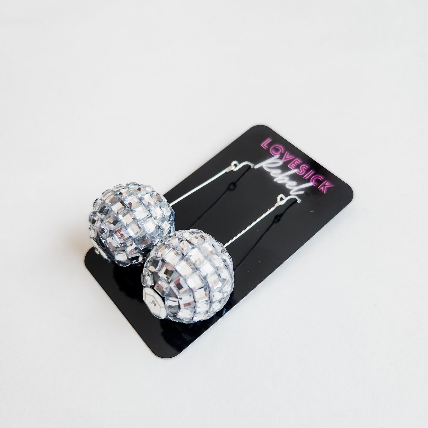 Studio 54 Disco Ball Earrings Large