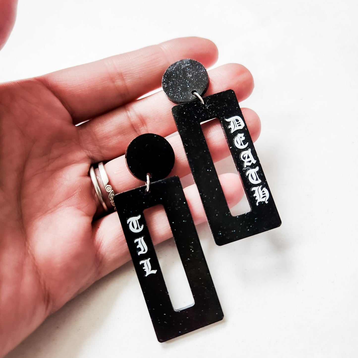 Til Death Earrings Black