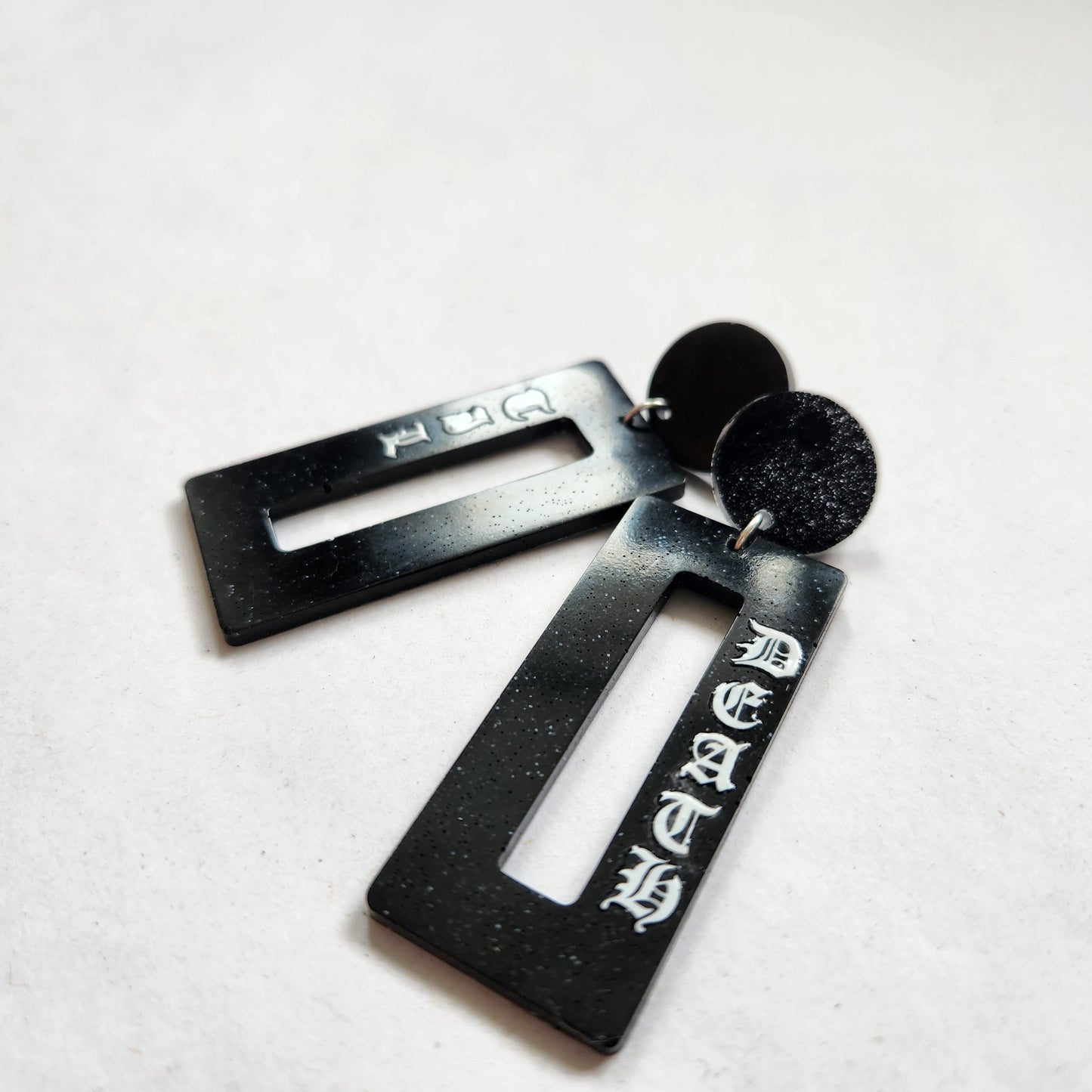 Til Death Earrings Black