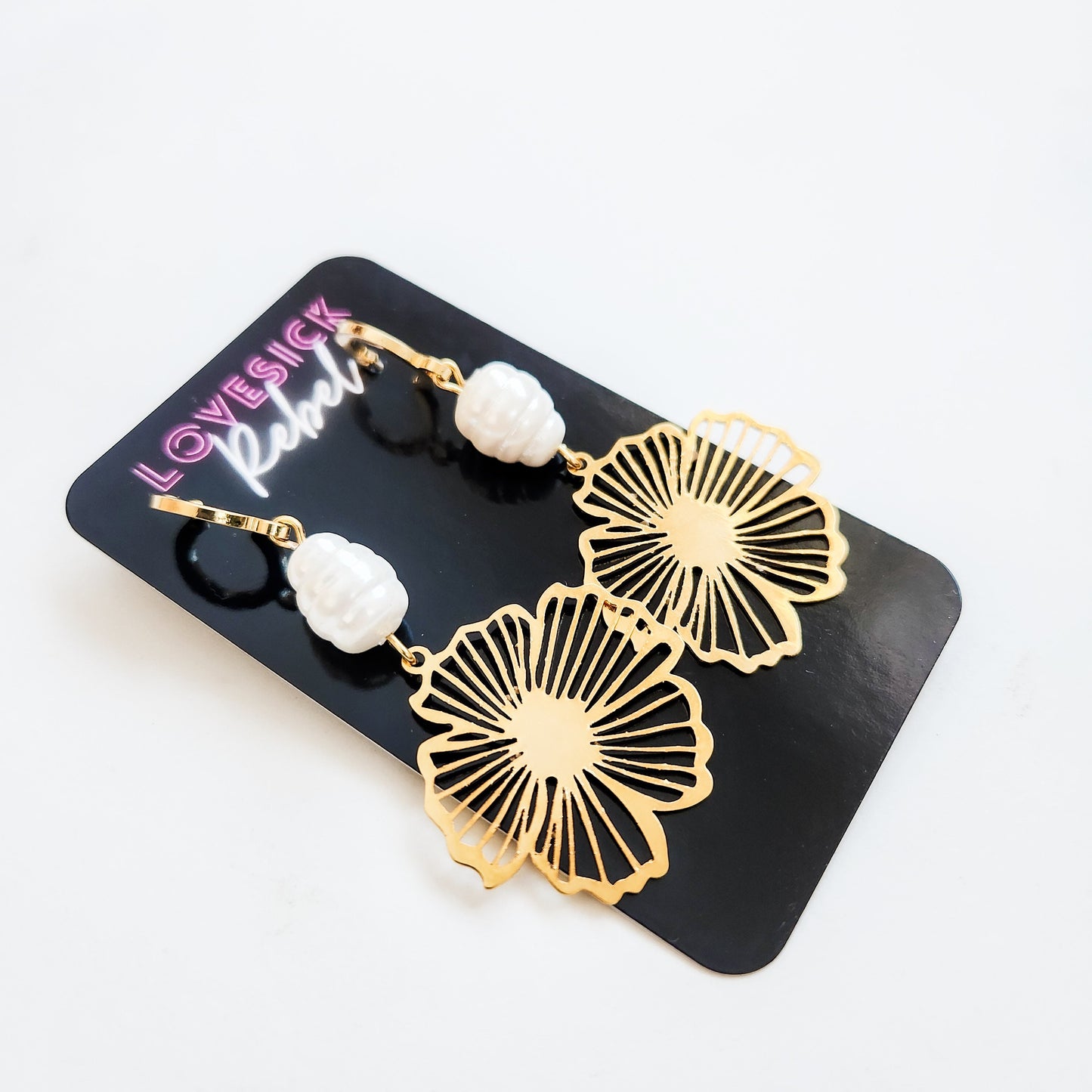 Garden Party Pearl and Flower Earrings