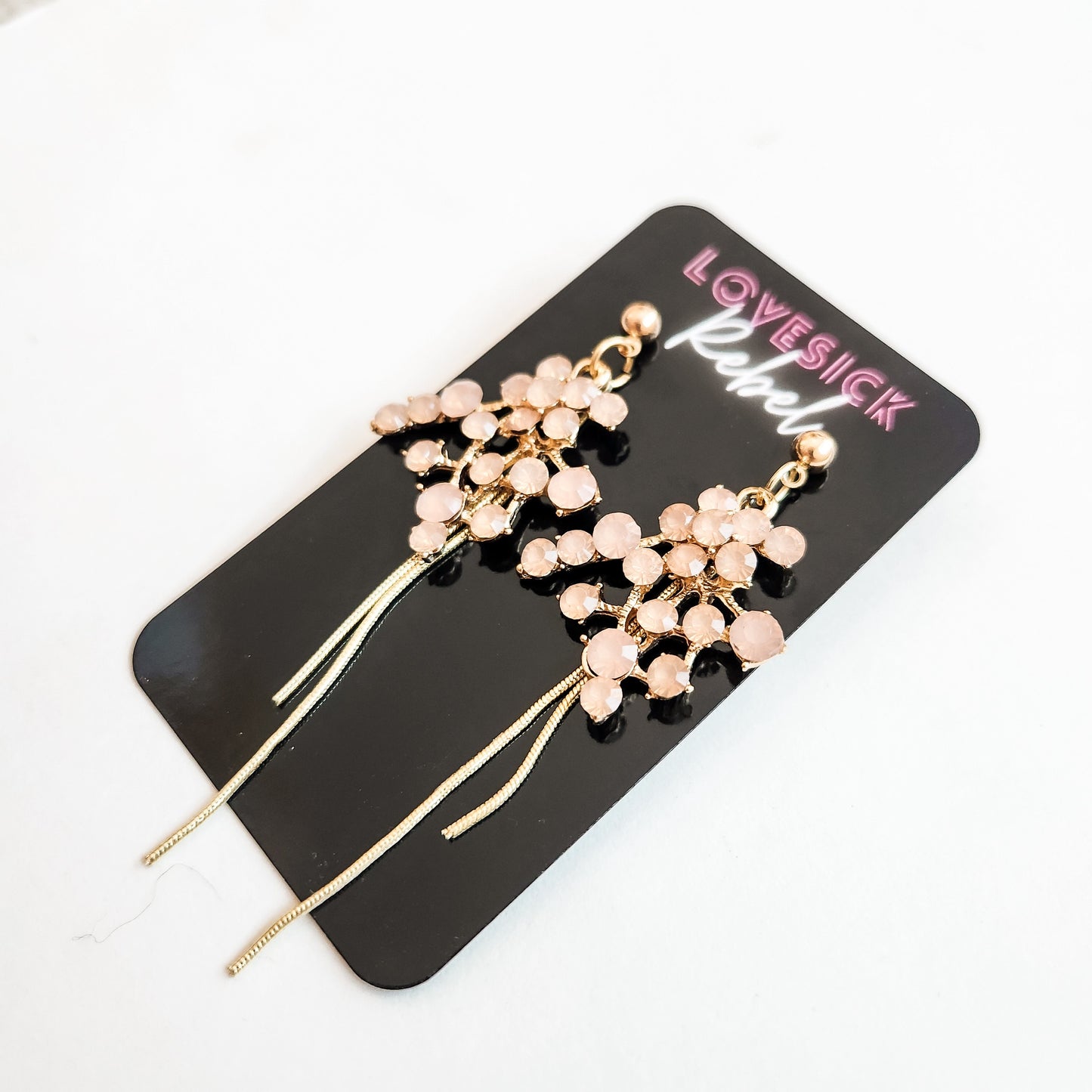 Garden Party Peach Leaf Earrings