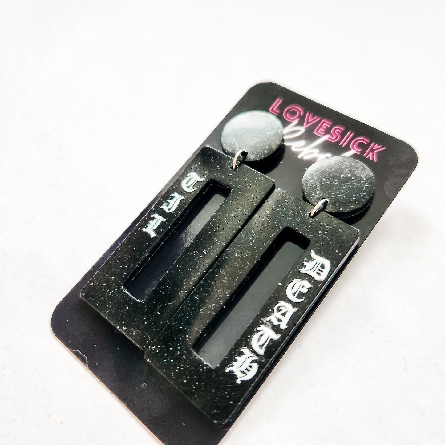 Til Death Earrings Black