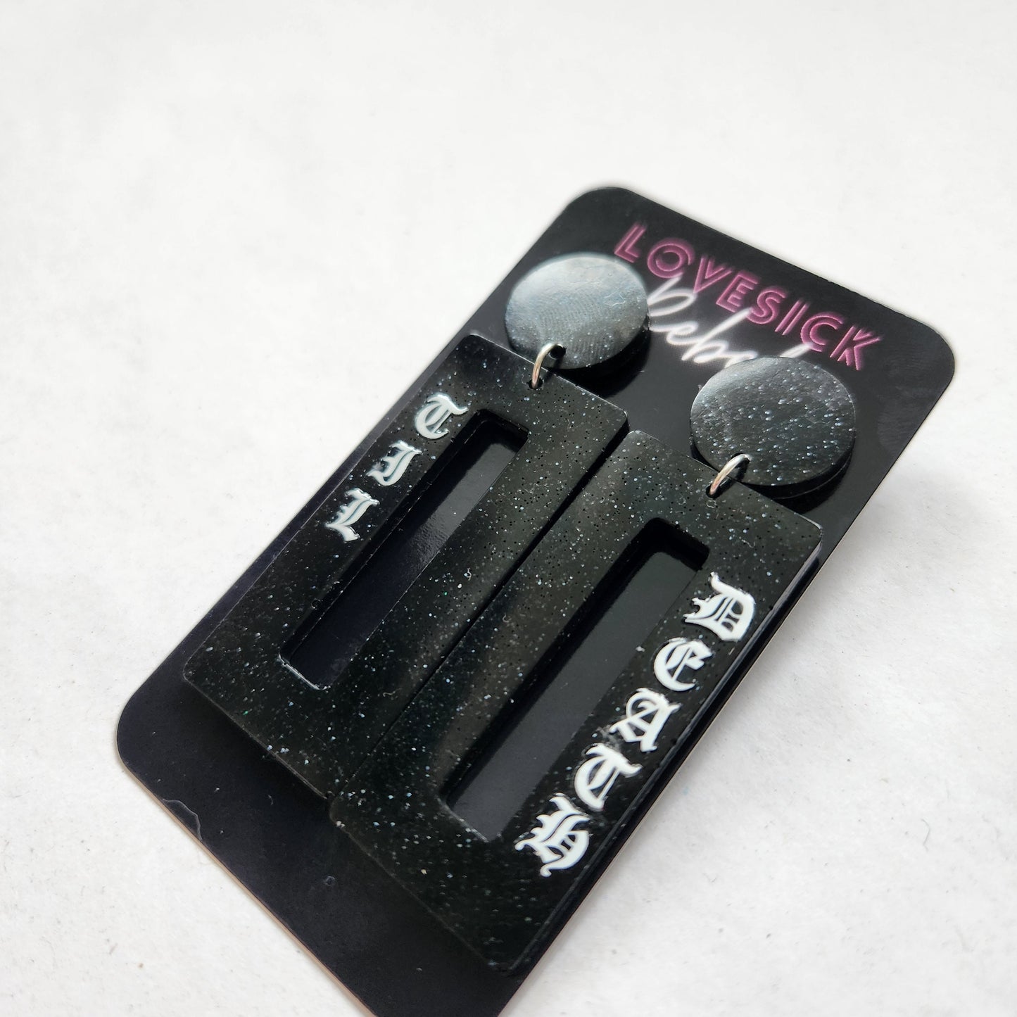 Til Death Earrings Black