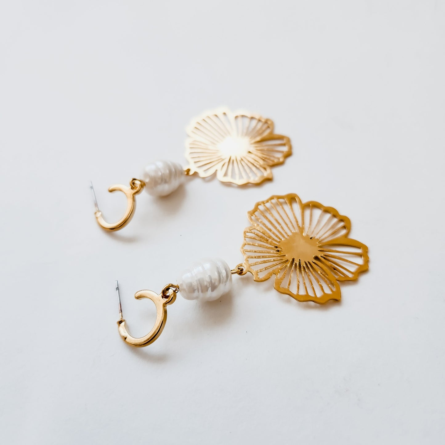 Garden Party Pearl and Flower Earrings