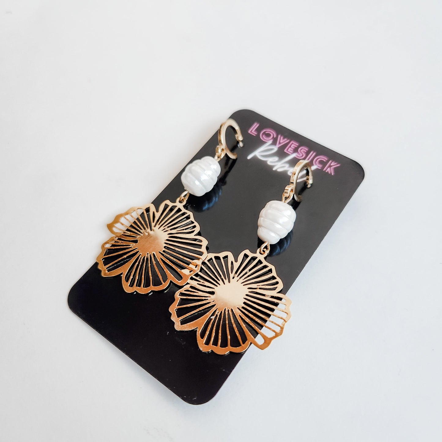 Garden Party Pearl and Flower Earrings