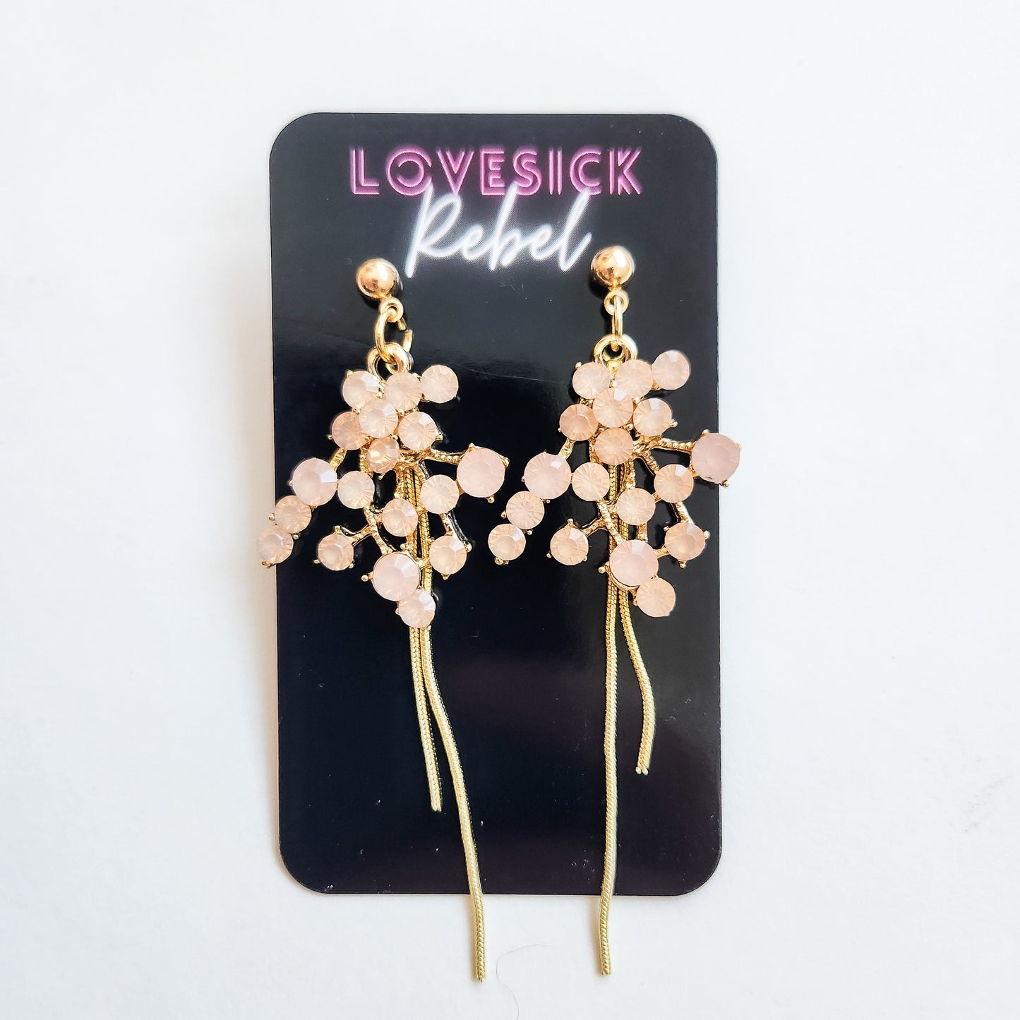 Garden Party Peach Leaf Earrings