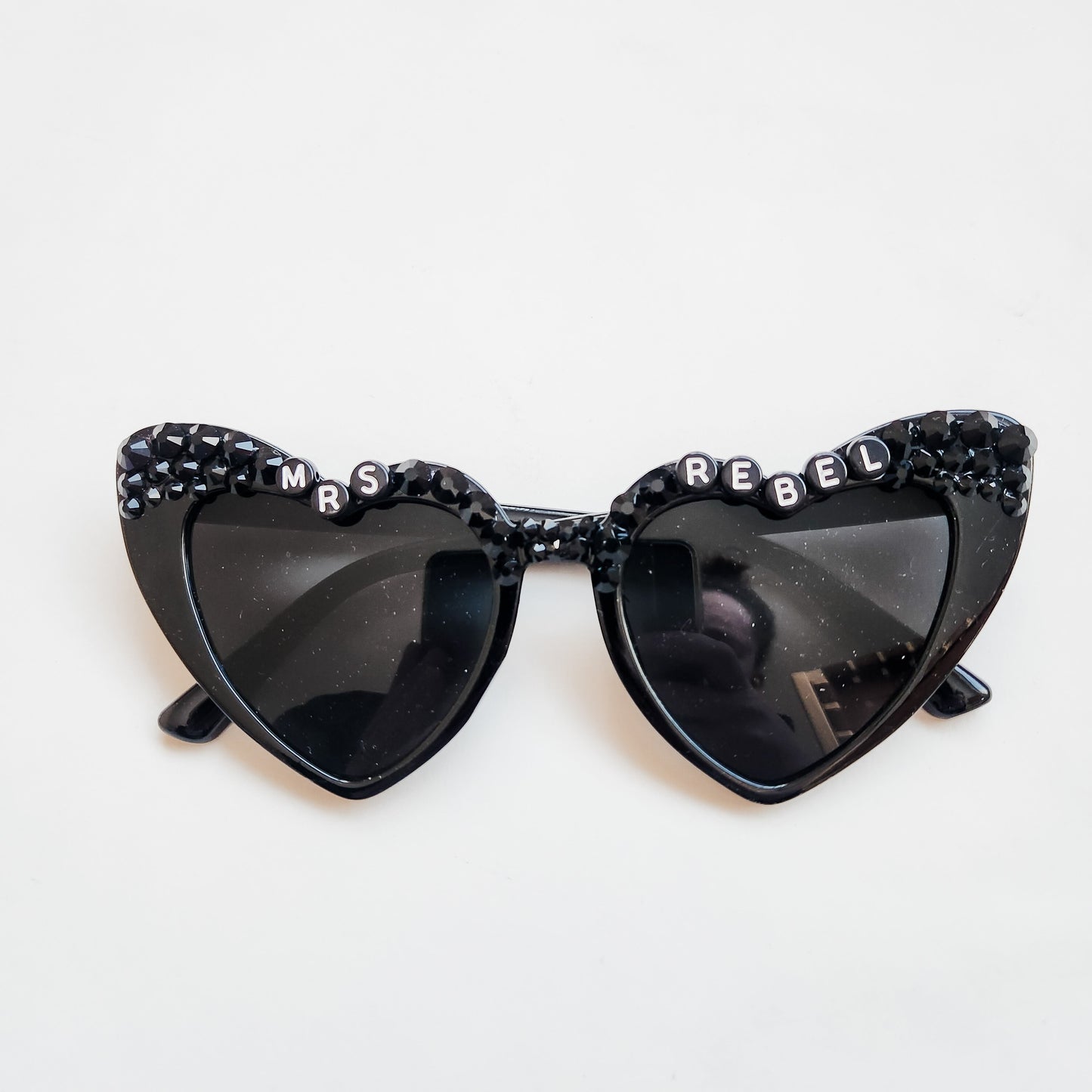 Custom Mrs. / Mr. Heart Shaped Sunglasses UV protection!
