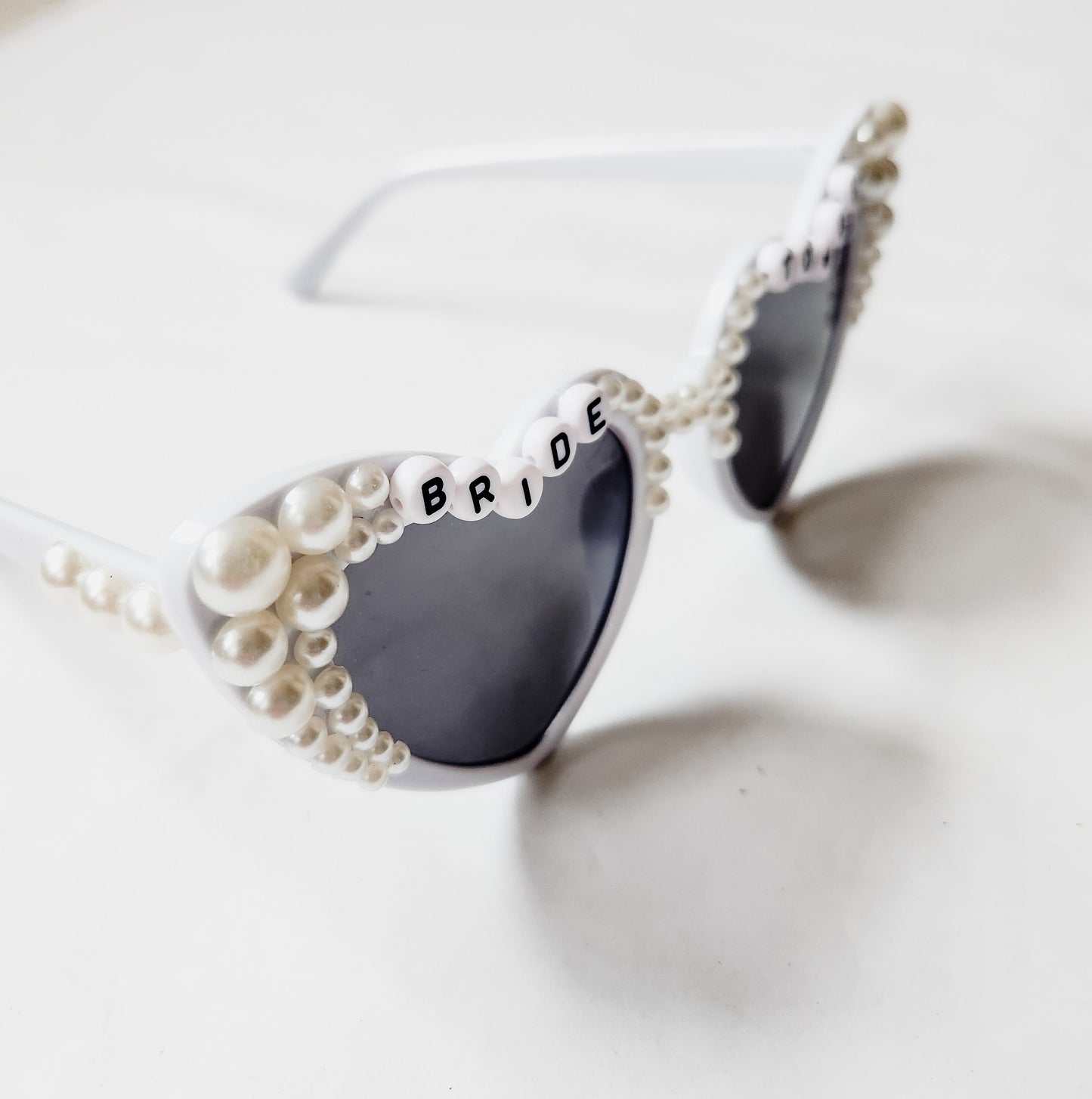 Bride to Be Pearl Heart Shaped Sunglasses