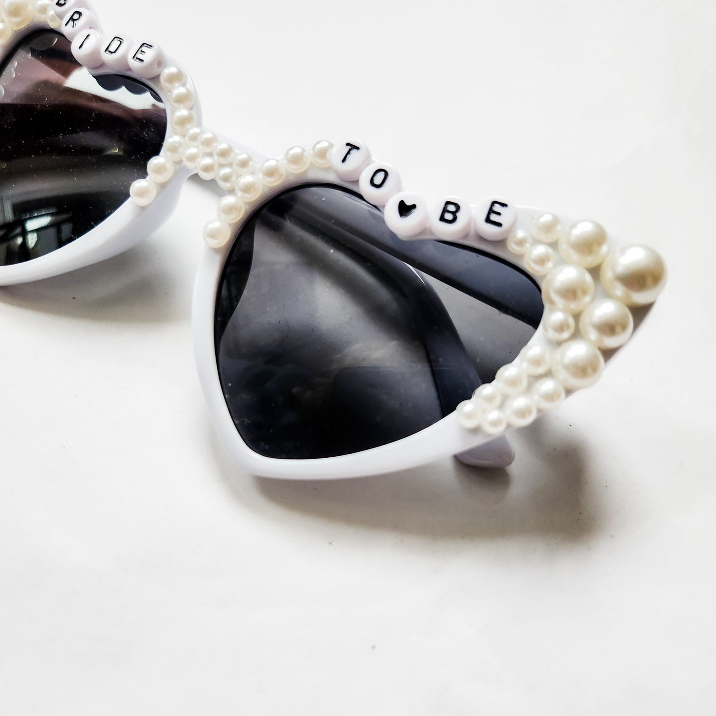 Bride to Be Pearl Heart Shaped Sunglasses