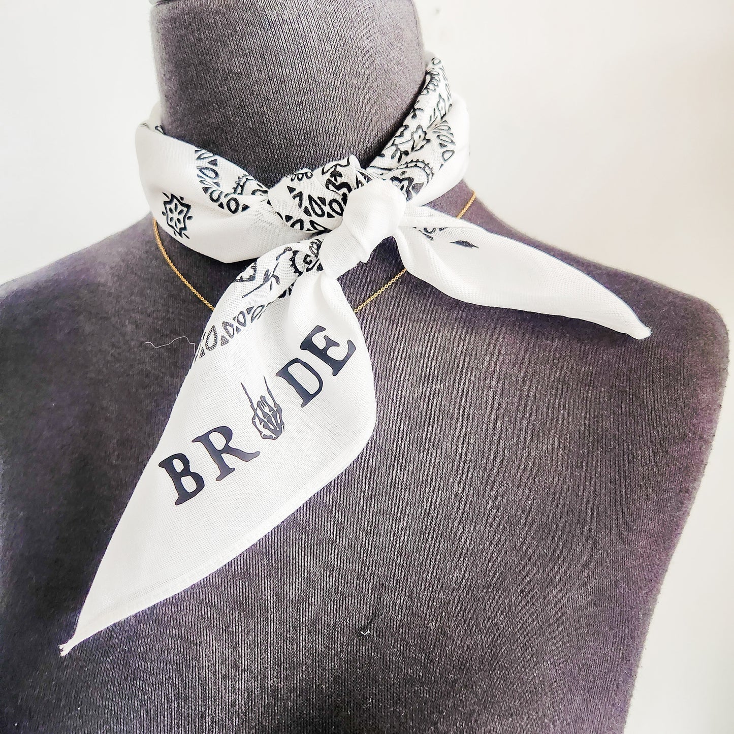 Bride or Die / Til Death Do Us Part White Bandana