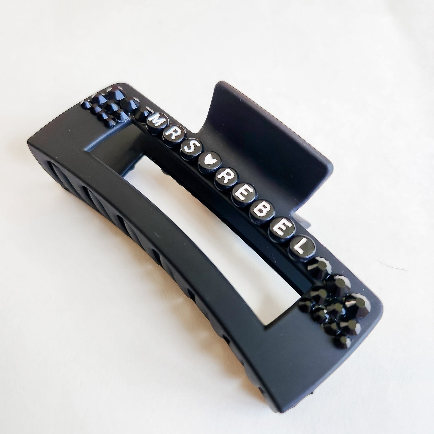 Personalized Mrs. Hair Clip Black
