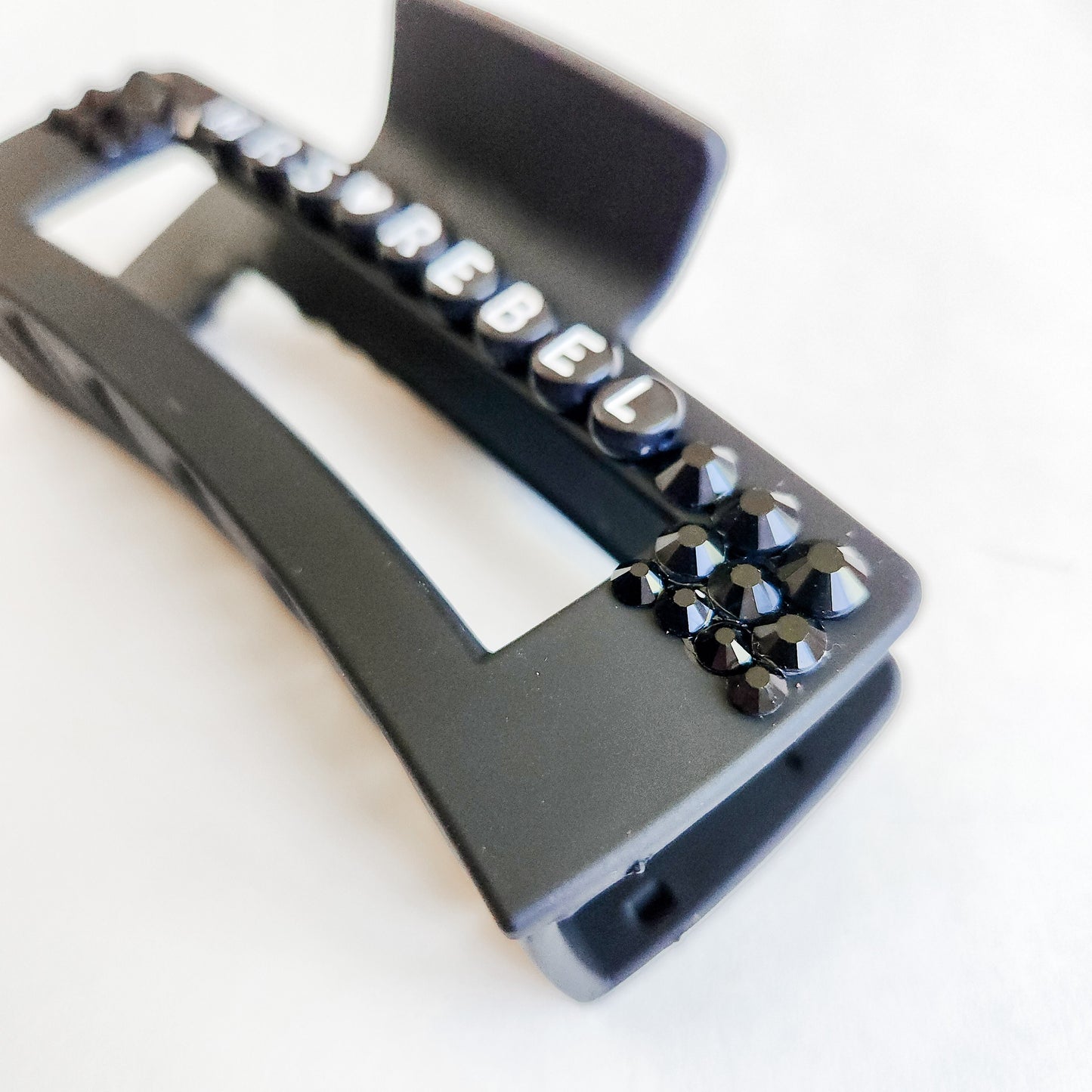 Personalized Mrs. Hair Clip Black