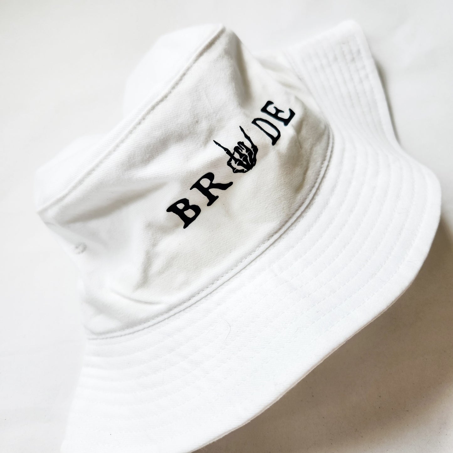 Bride or Die / Til Death Do Us Part White Bucket Hat