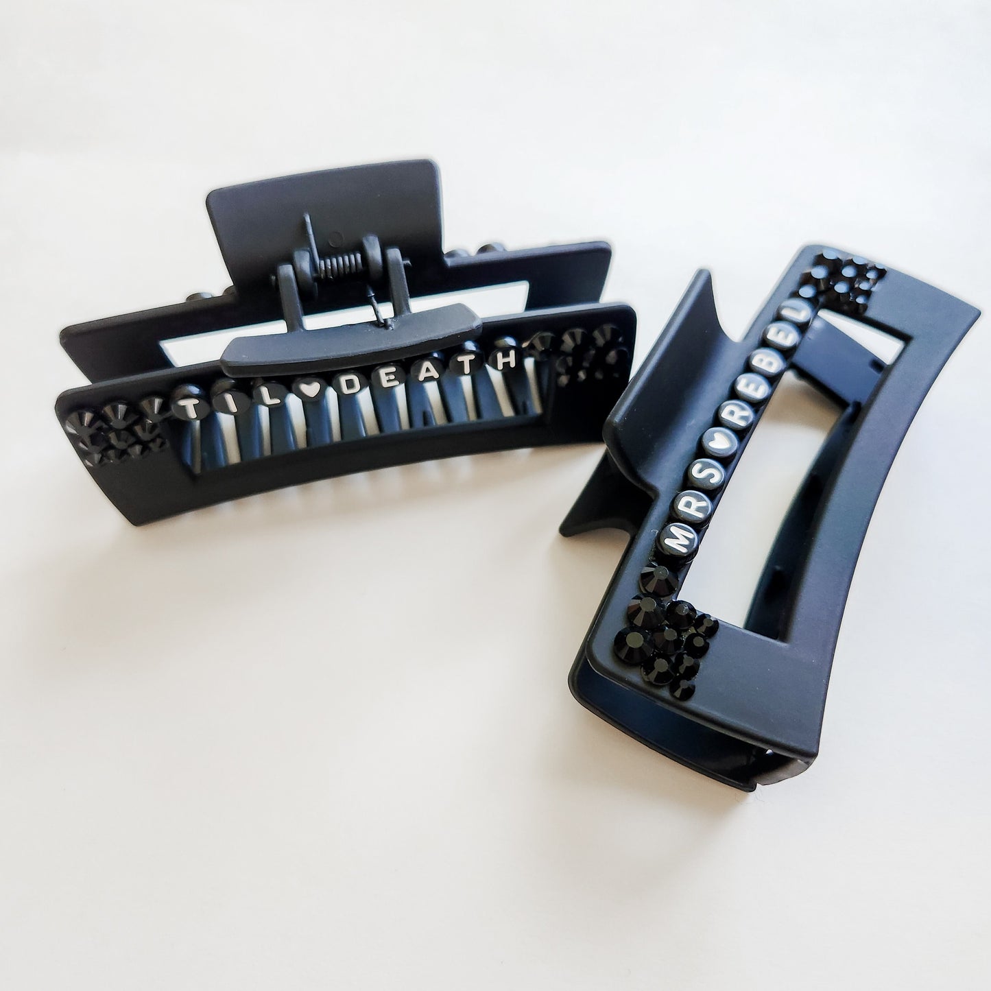 Personalized Mrs. Hair Clip Black