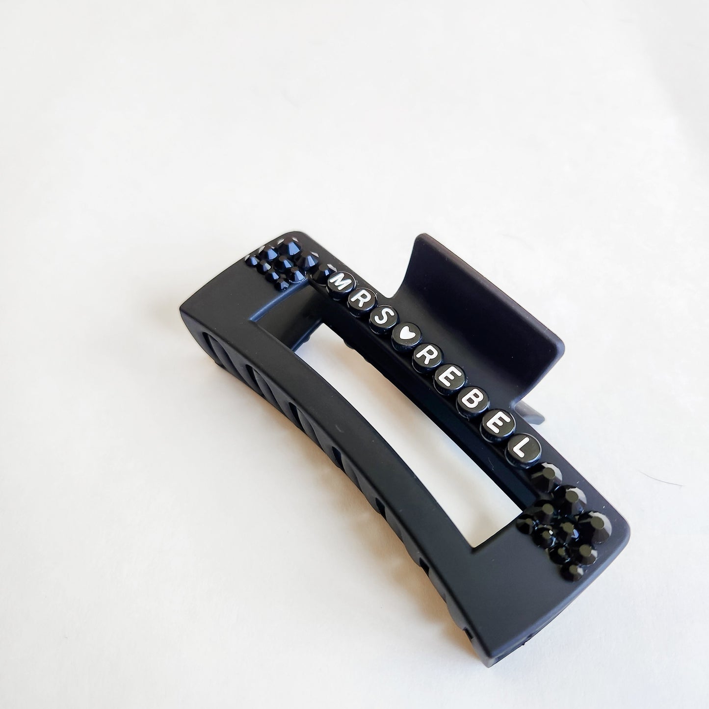 Personalized Mrs. Hair Clip Black