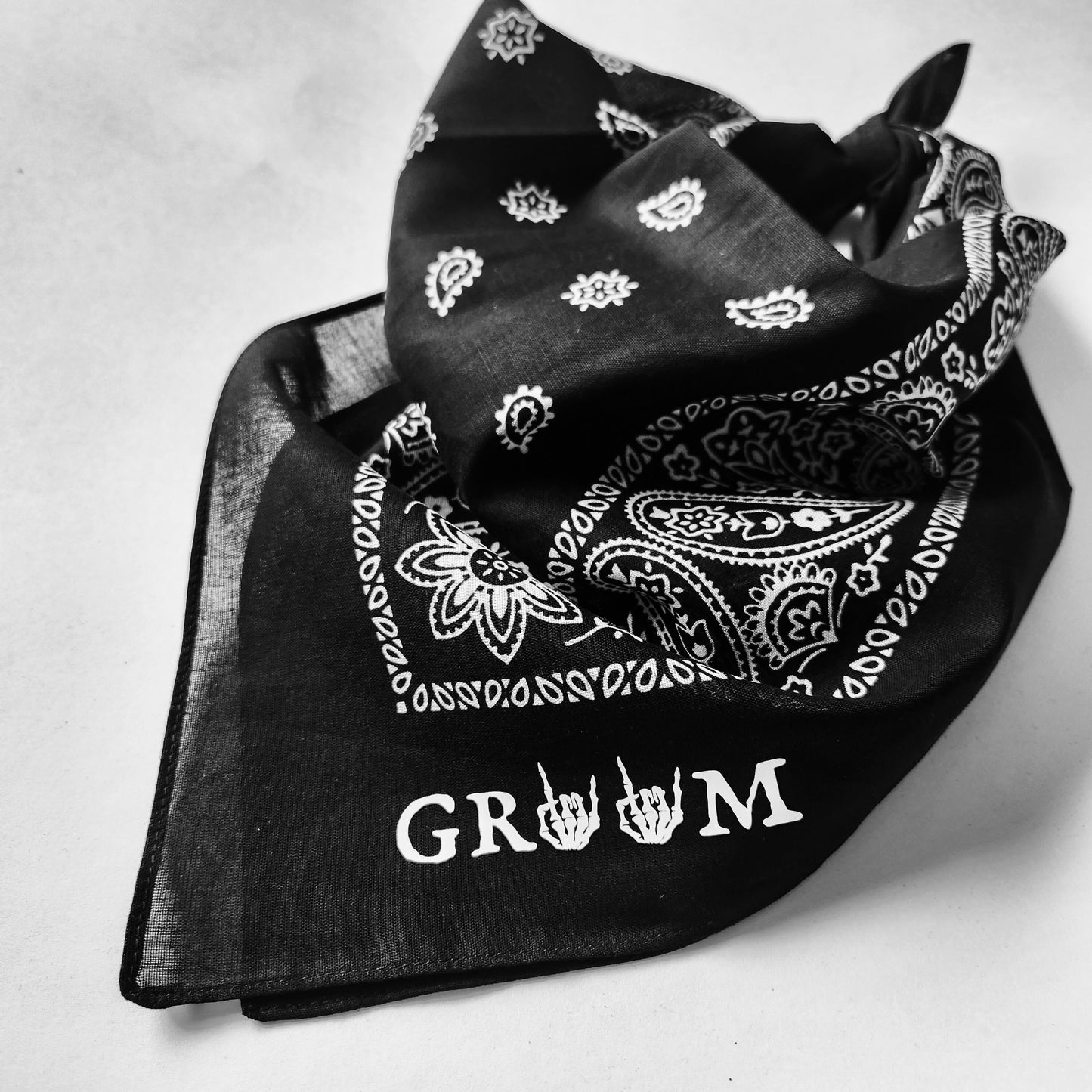 Groom Til Death Do Us Part Black Bandana