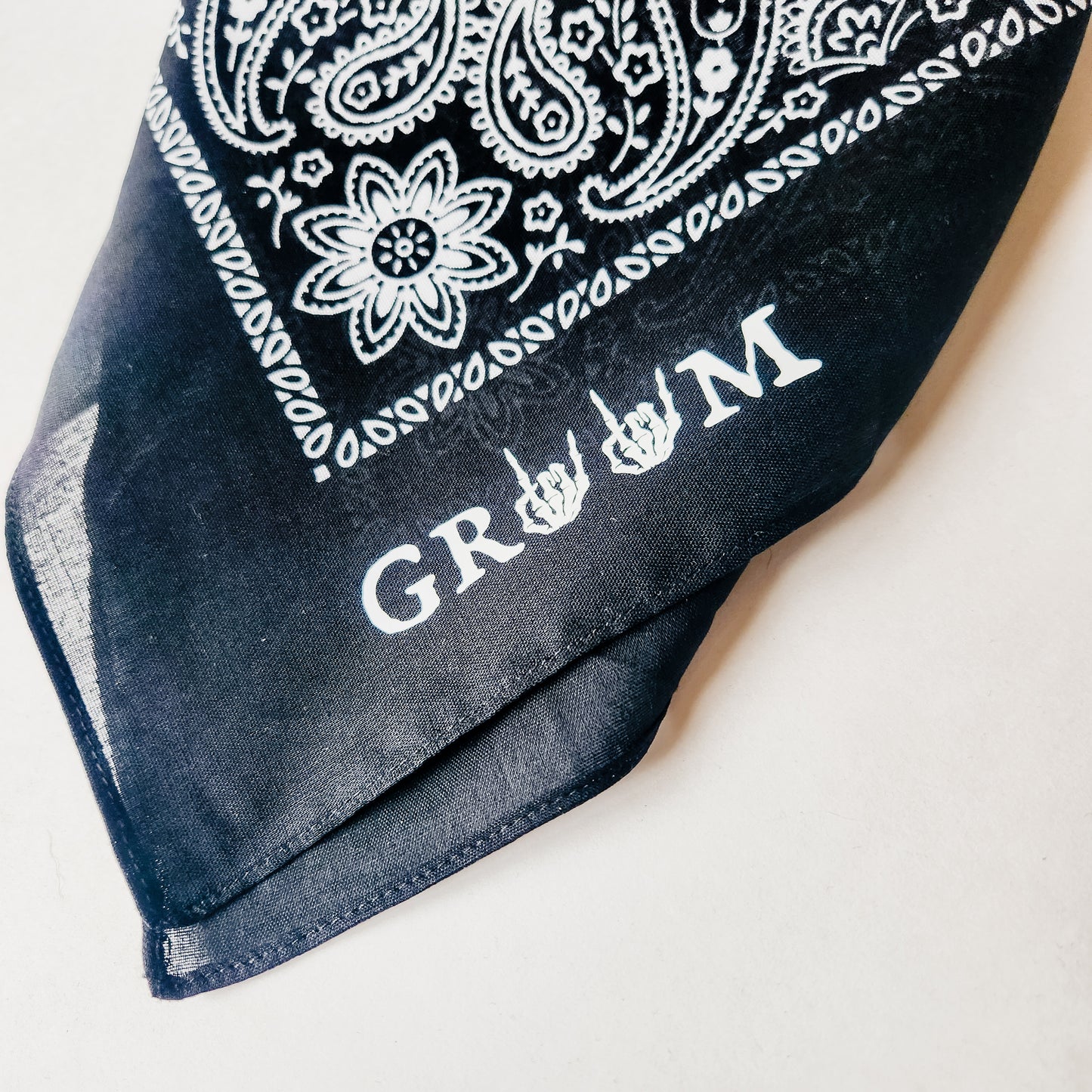 Groom Til Death Do Us Part Black Bandana