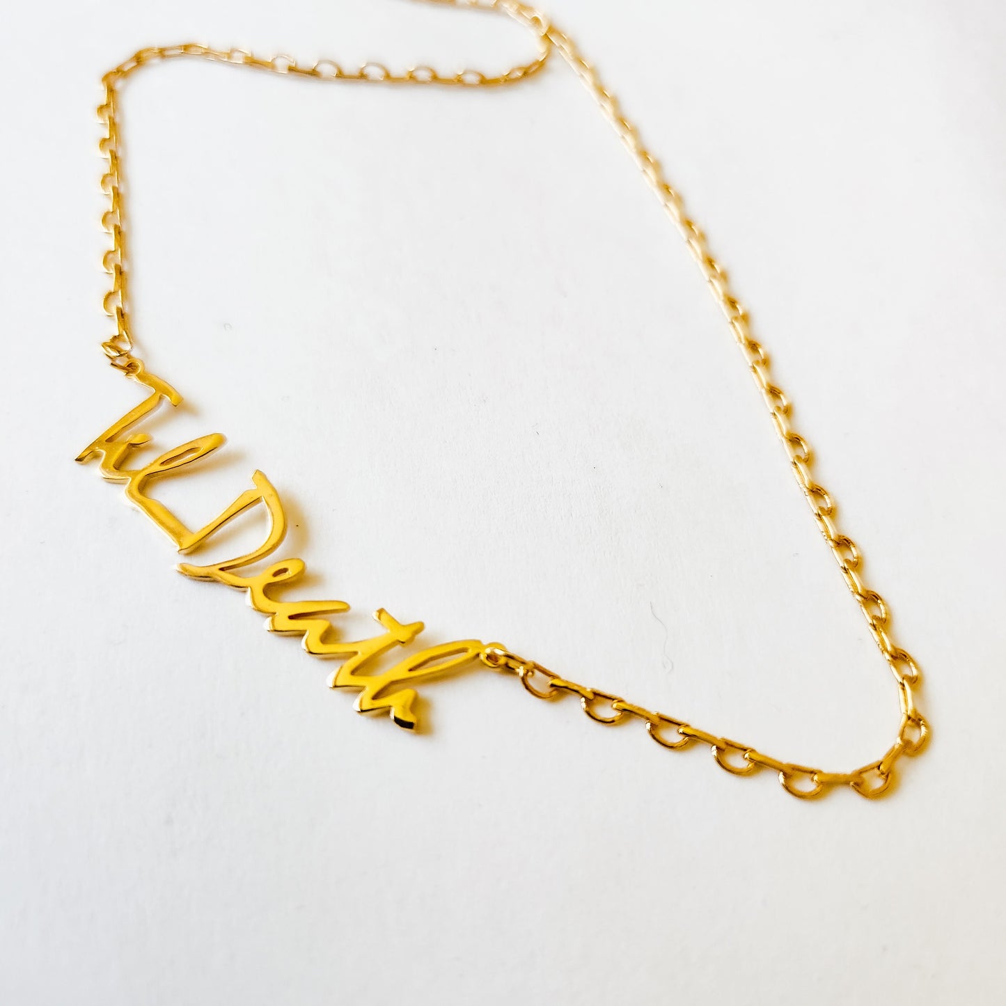 Til Death Do Us Part Dainty Gold Chain Necklace