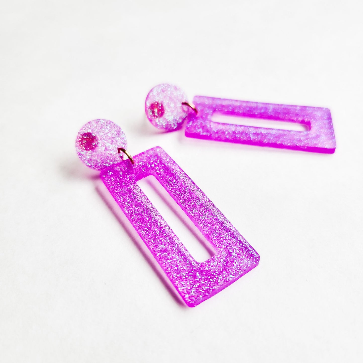 Pink and Purple Party Barbie Party Earrings