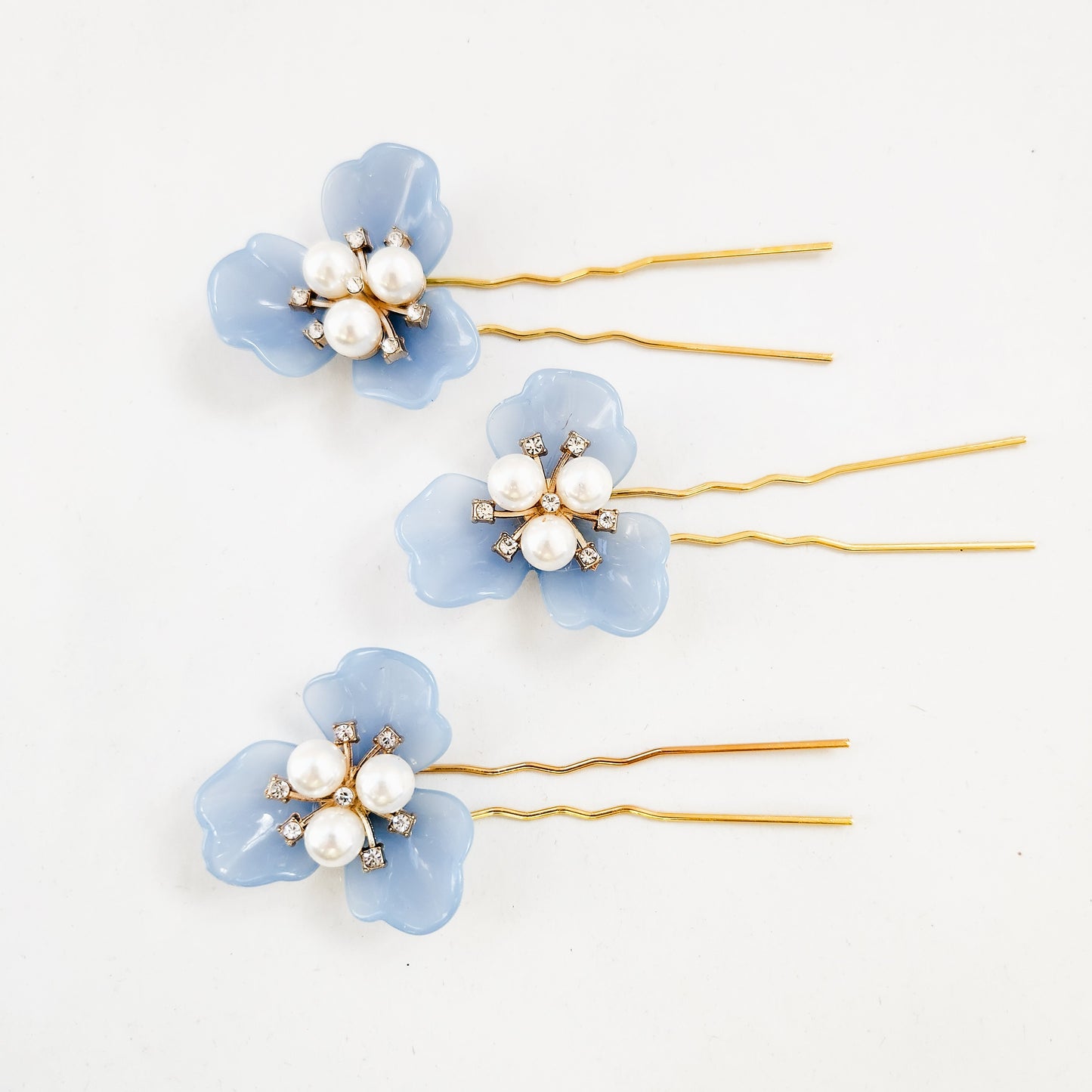 Bridgerton Vintage Blue Floral Hair Pin