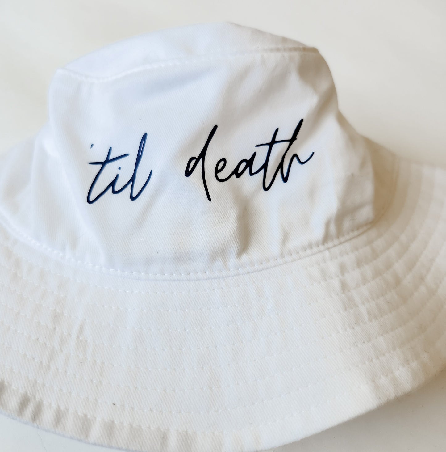 Til Death Do Us Part White Bucket Hat
