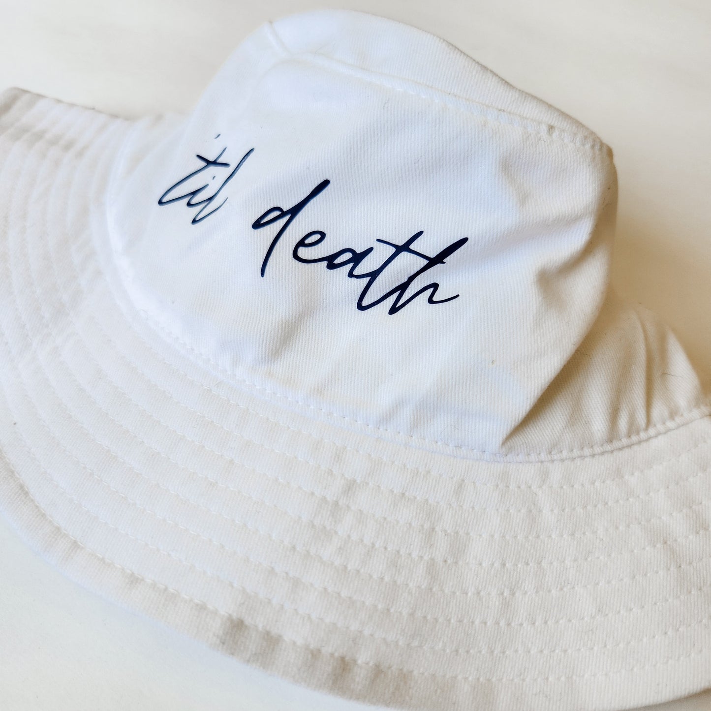 Til Death Do Us Part White Bucket Hat
