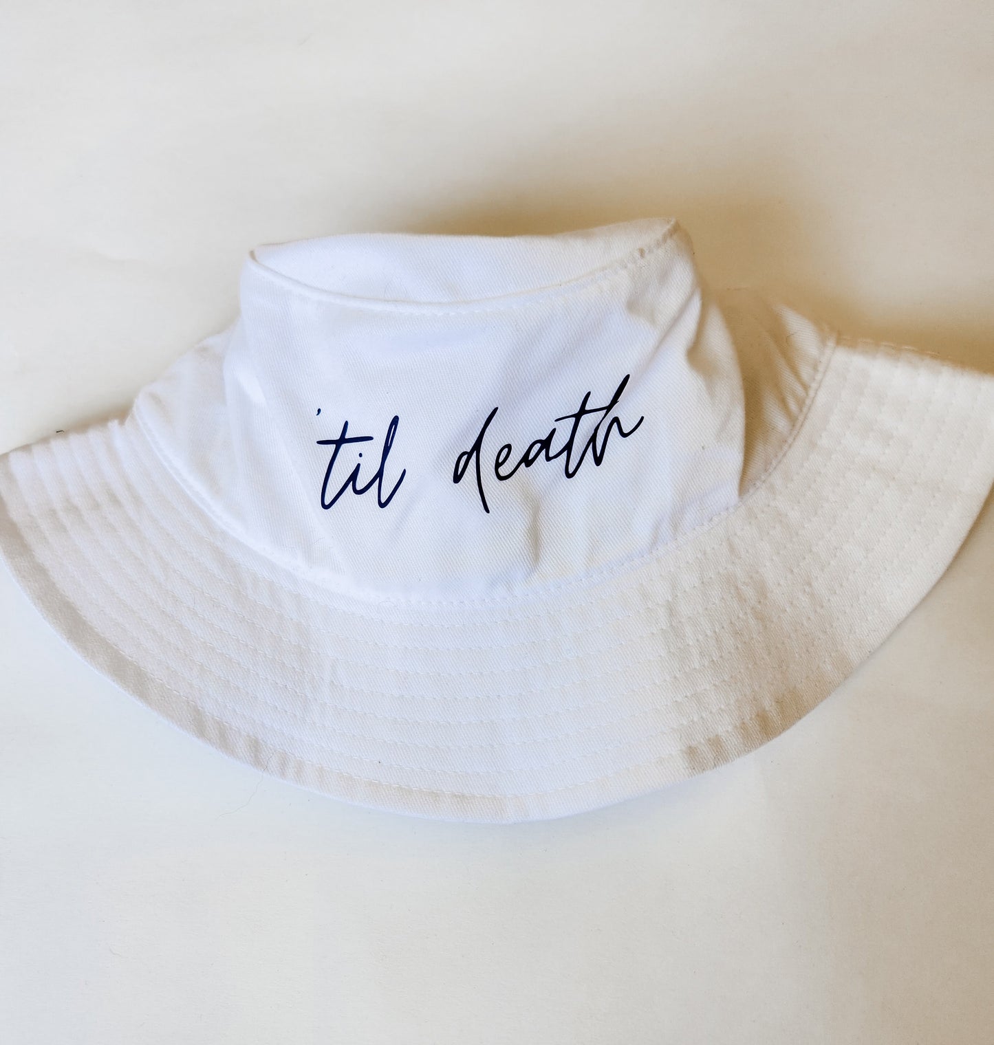 Til Death Do Us Part White Bucket Hat