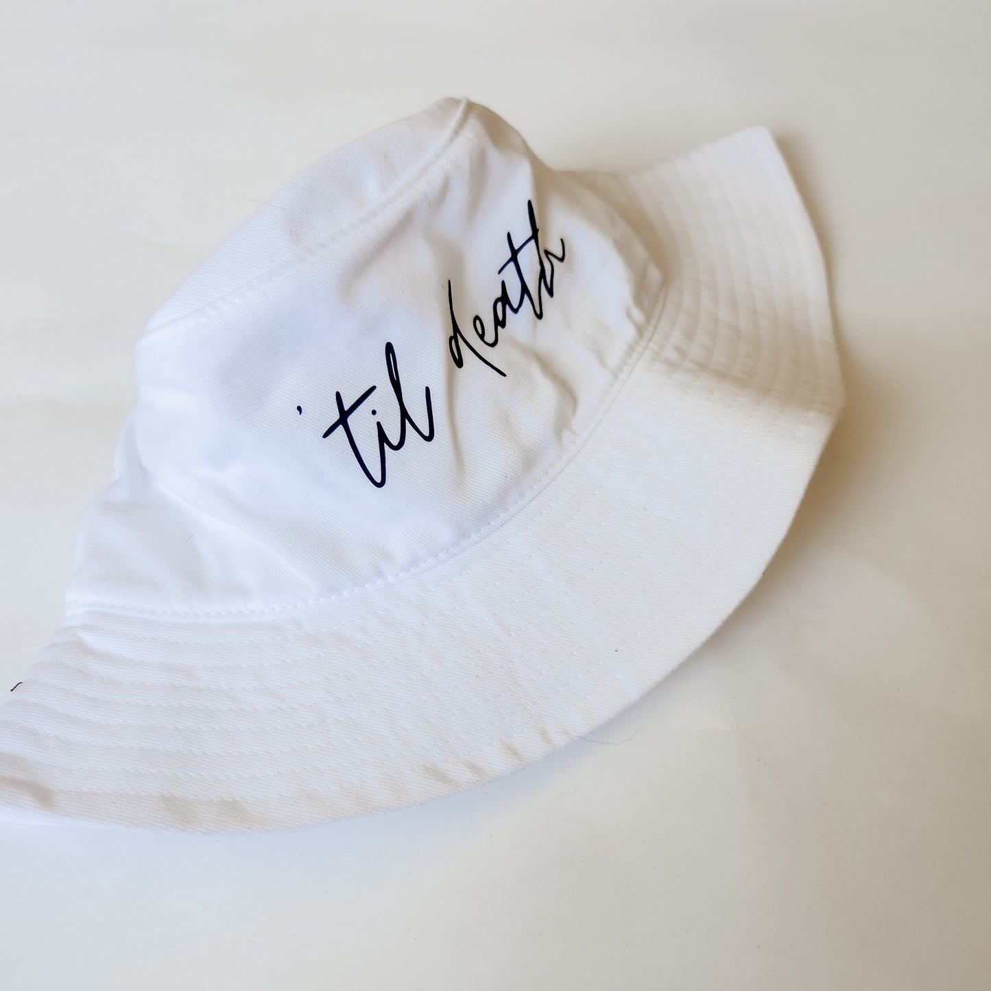 Til Death Do Us Part White Bucket Hat