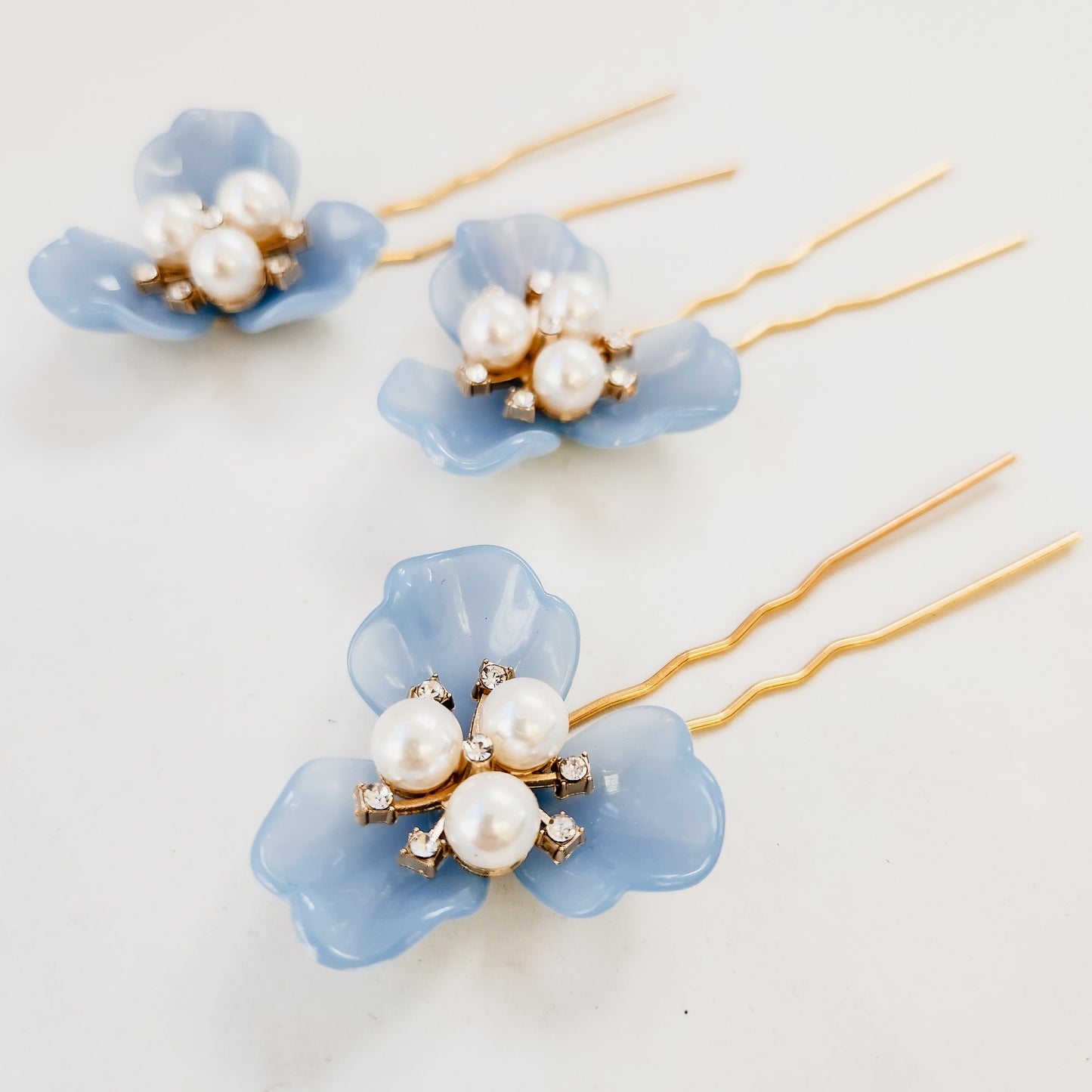 Bridgerton Vintage Blue Floral Hair Pin
