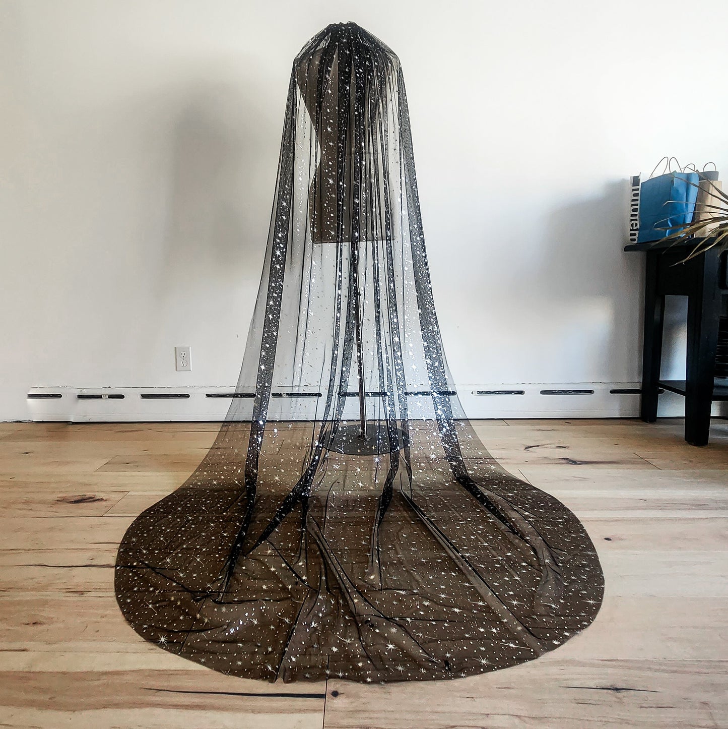 The Second Star Black Celestial Wedding Veil