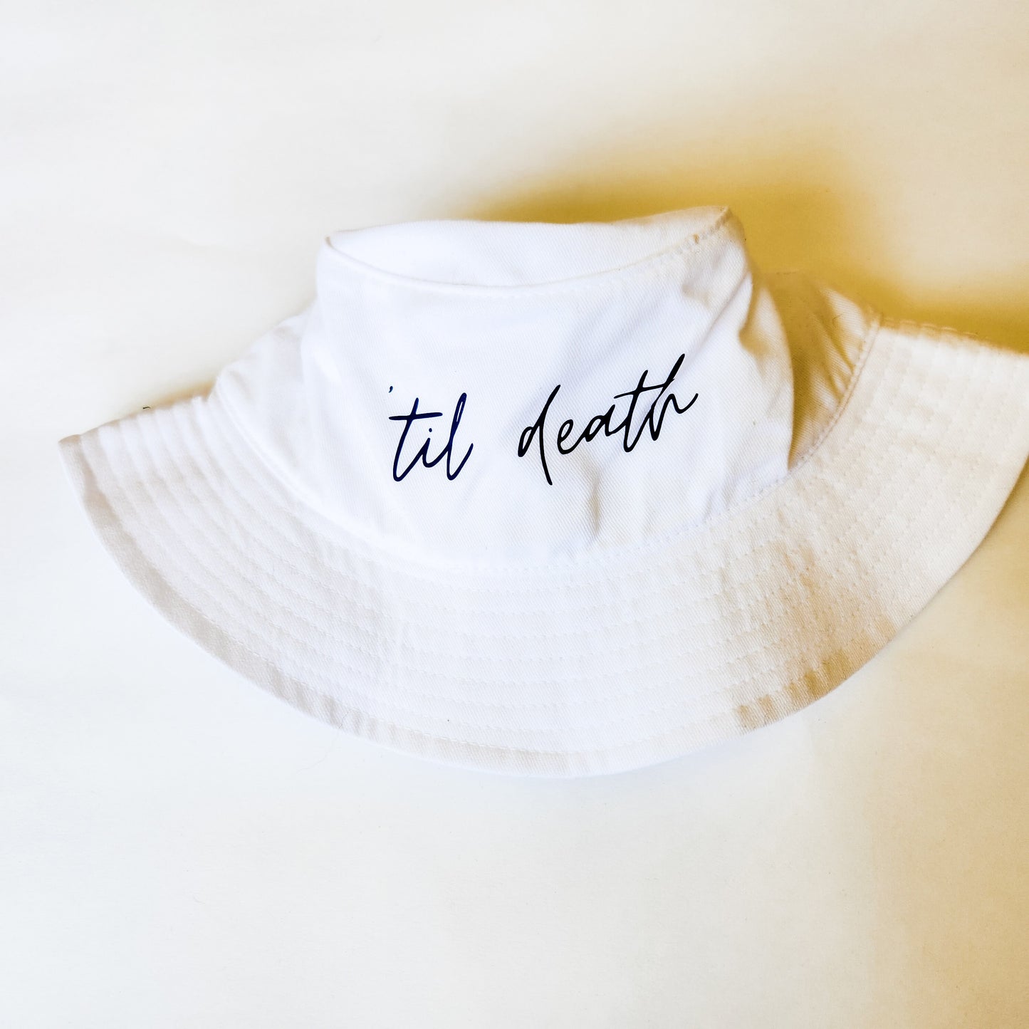 Til Death Do Us Part White Bucket Hat