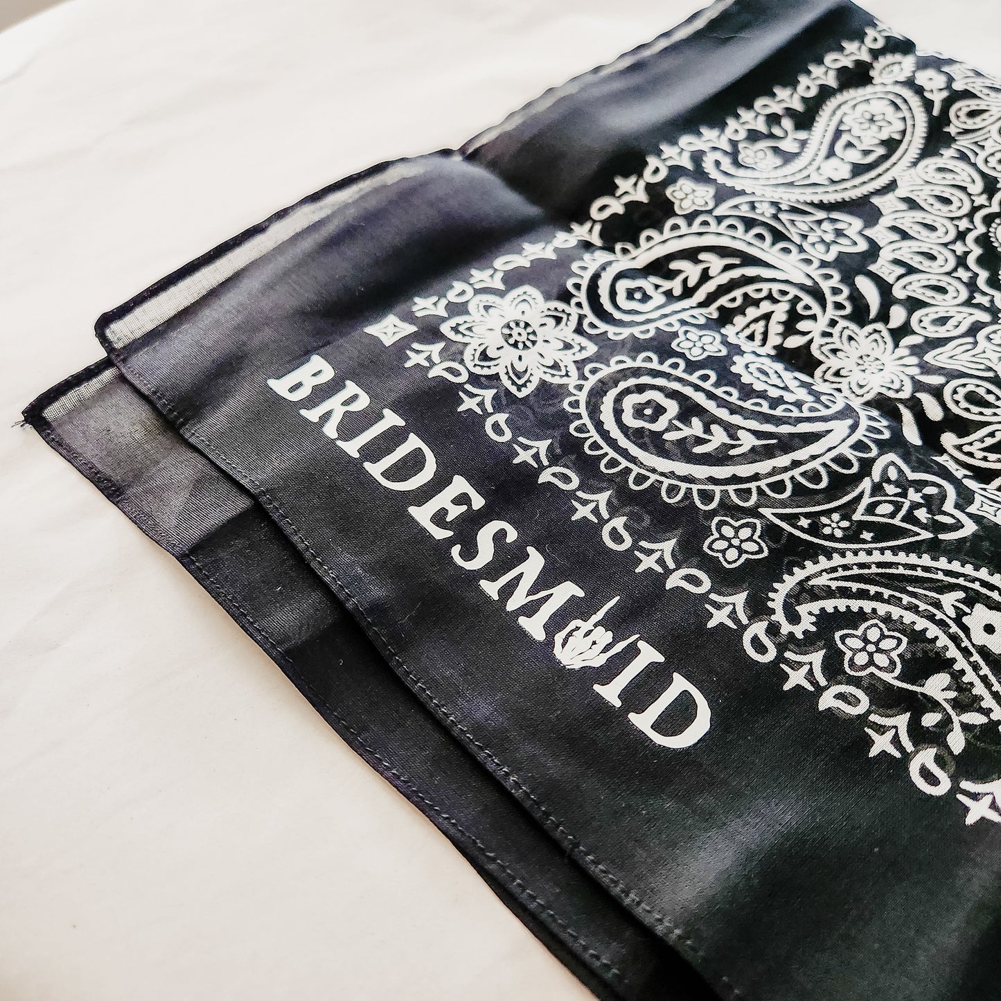 Bridesmaid Til Death Do Us Part Black Bandana