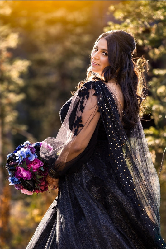 The Nyx Black Celestial Wedding Cape