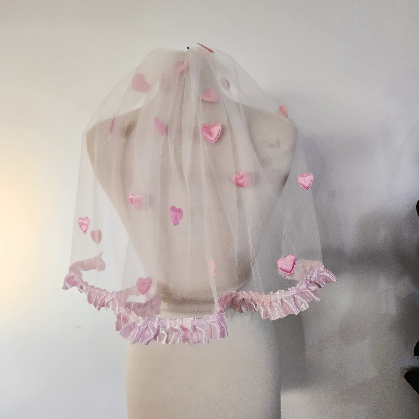The Candy Heart wedding veil in Pink Limited Edition
