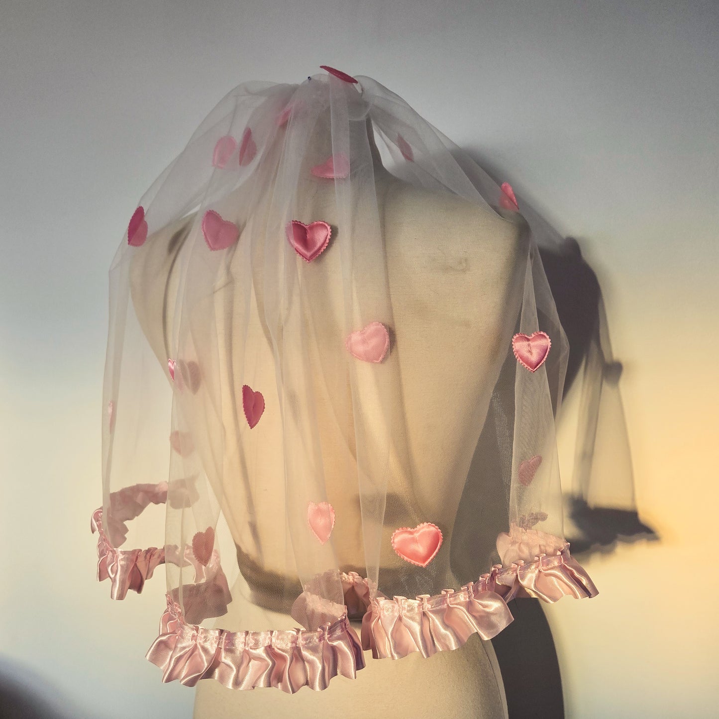 The Candy Heart wedding veil in Pink Limited Edition