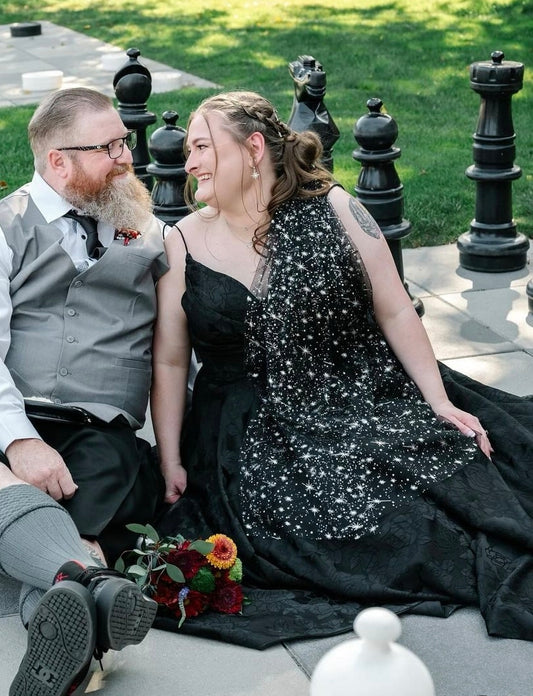 The Second Star Black Celestial Wedding Veil
