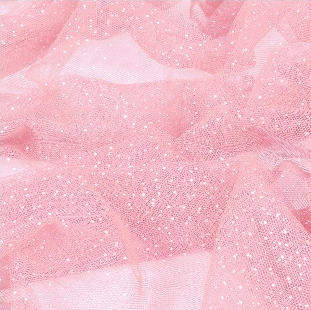 The Rebel Ruffle Wedding Veil in Shimmer Pink