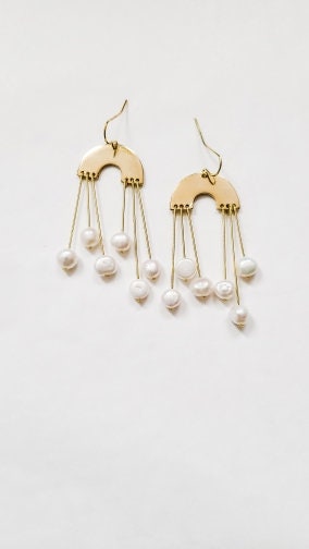 Over the Rainbow Peal Earrings