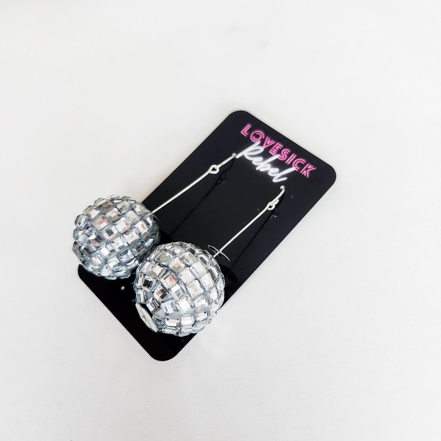 Studio 54 Disco Ball Earrings Large