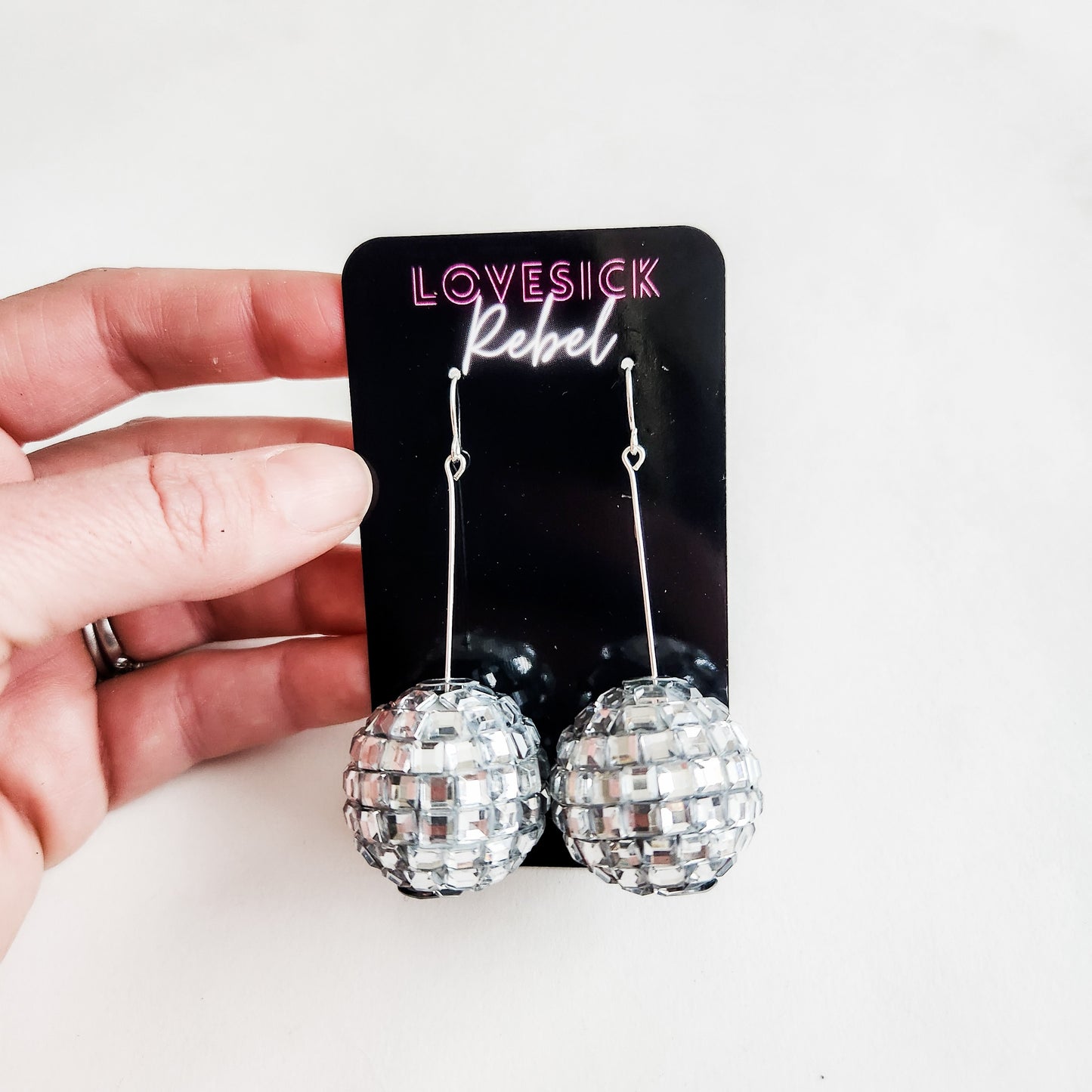 Studio 54 Disco Ball Earrings Large