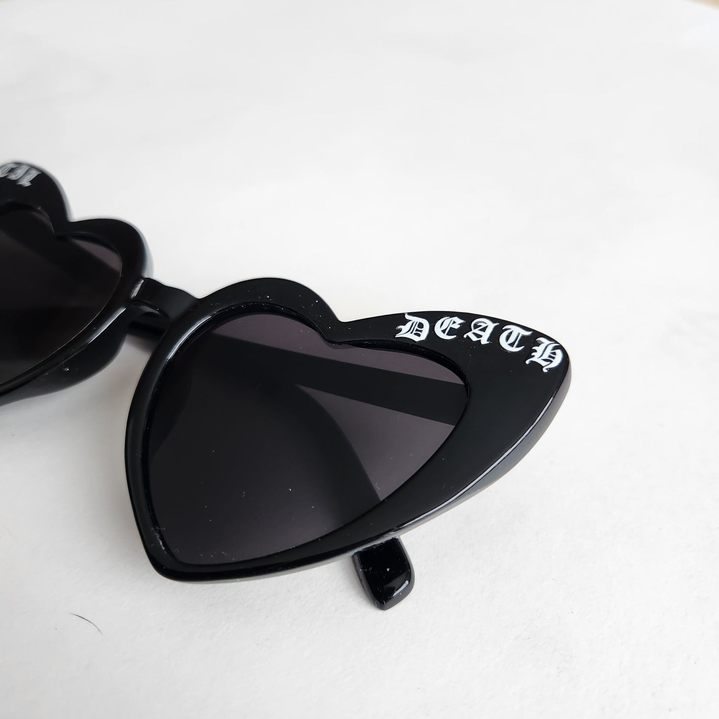 Til Death Black Heart Sunglasses UV Protection