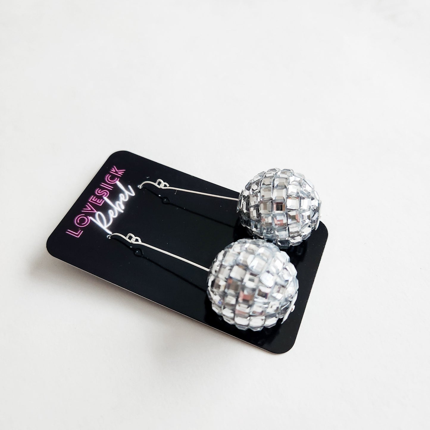 Studio 54 Disco Ball Earrings Large