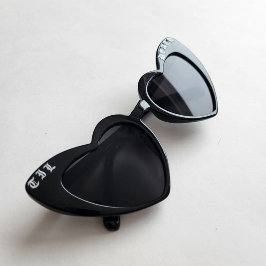 Til Death Black Heart Sunglasses UV Protection