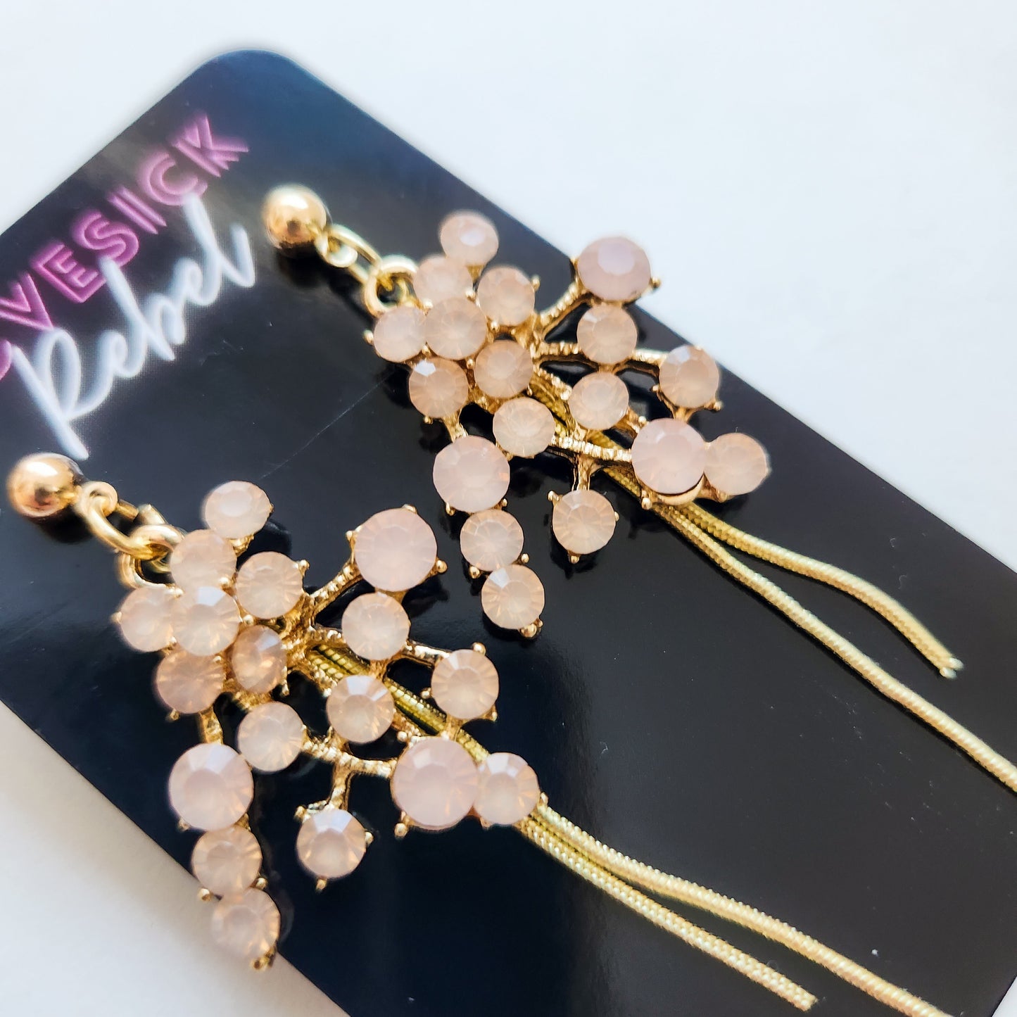 Garden Party Peach Leaf Earrings
