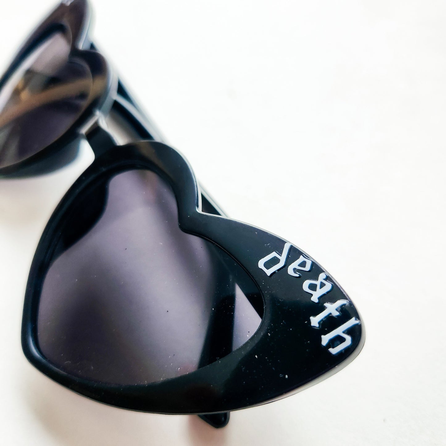 Til Death Black Heart Sunglasses (lower case font) UV Protection