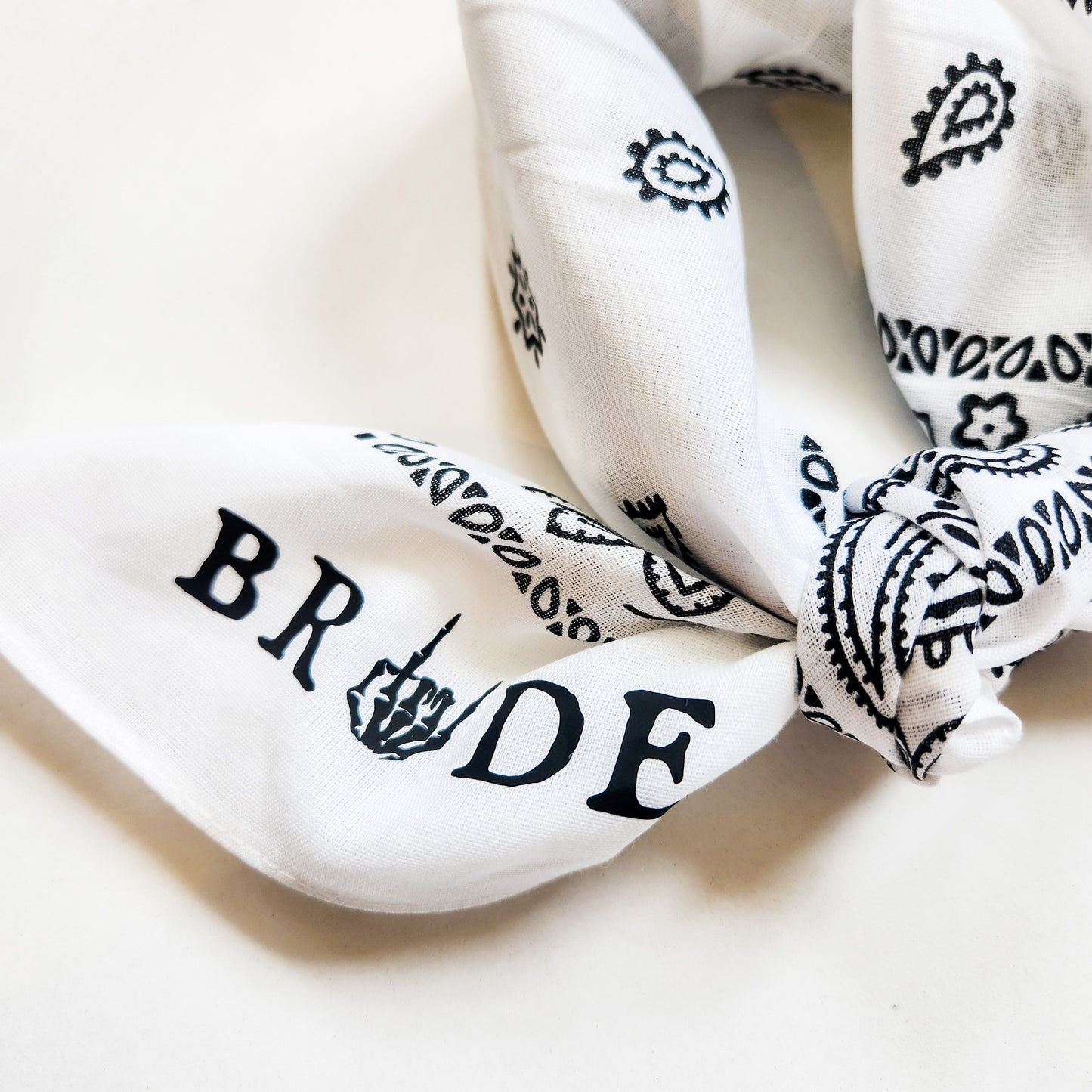 Bride or Die / Til Death Do Us Part White Bandana