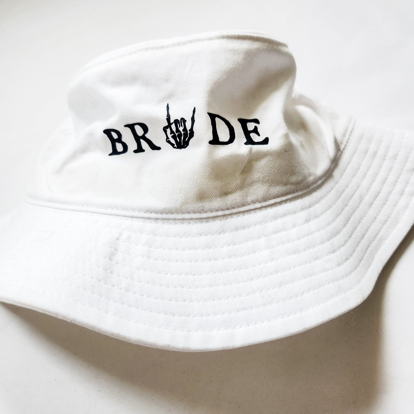 Bride or Die / Til Death Do Us Part White Bucket Hat