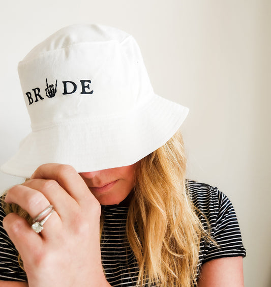 Bride or Die / Til Death Do Us Part White Bucket Hat